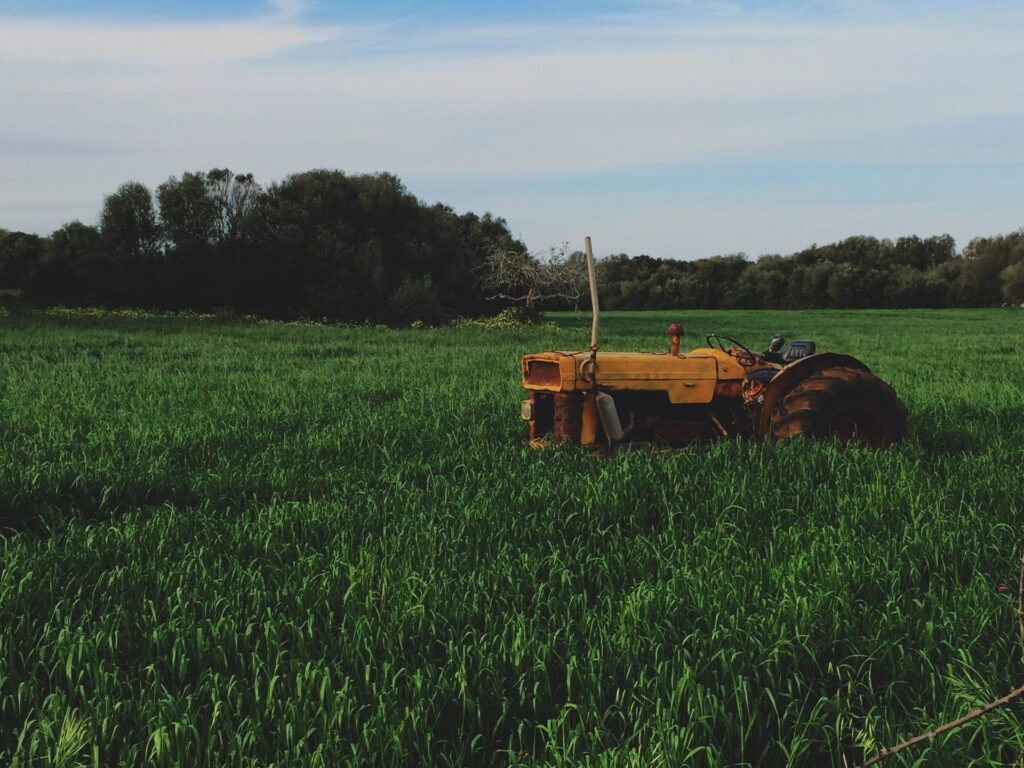 tractor in field